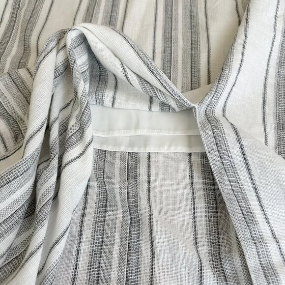 ASOS Design Maxi Skirt Lightweight Cotton Polyester Blend 10 White Gray Stripes - Picture 6 of 10